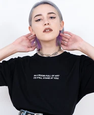 In a Room Full Of Art I'd Still Stare At You T-shirt,  Grunge Emo, Egirl, Eboy,