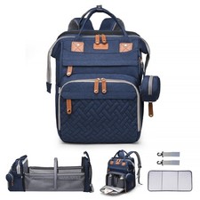 Baby Diaper Bag Backpack with Changing Station,Baby Essentials Blue Baby B...