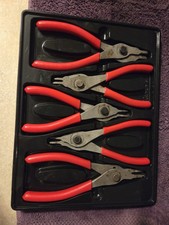 SRPCR105 Snap-On 5-Piece Red Snap Ring Pliers Set
