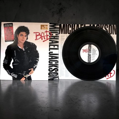 Michael Jackson BAD LP 1987 with Hype EPIC OE40600 GATEFOLD In Shrink + Insert
