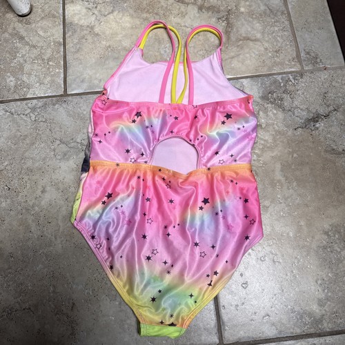 Wonder Nation Girls Unicorn One-Piece Swimsuit With UPF 50+Pink Size L (10-12) - Picture 3 of 6