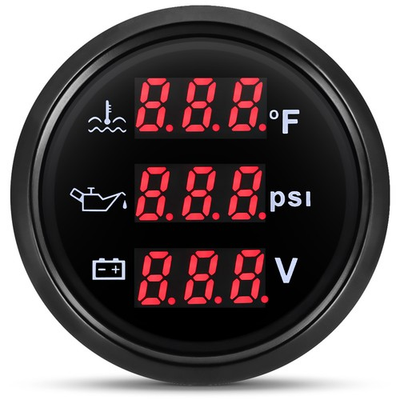 #ad #ad 52mm 3 in 1 Digital Multi Function Gauge Water Temp Oil Pressure Volt With Alarm $30.89