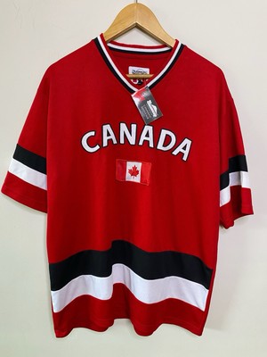 Snowcap Trading Red V-Neck Canada Hockey Jersey Maple Leaf Flag NWT XL