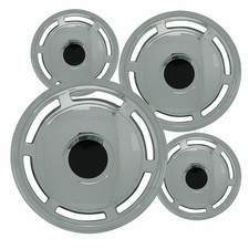 Set Of 4 Hubcaps 15 Inch Chrome Abs Wheel Covers For 86 - 96 Chevrolet Caprice