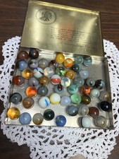 Lot Of 50 Vintage Glass Marbles Colorful Swirl no.2