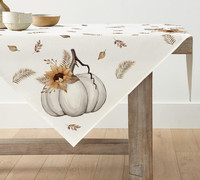 Streifen KüRbisse BläTter Herbst Tischdecke, Saisonnal TischwäSche KüChe Dekora