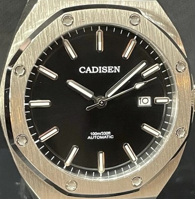 Cadisen Octagonal Automatic C-8179G NH35 Sapphire Crystal Black Dial