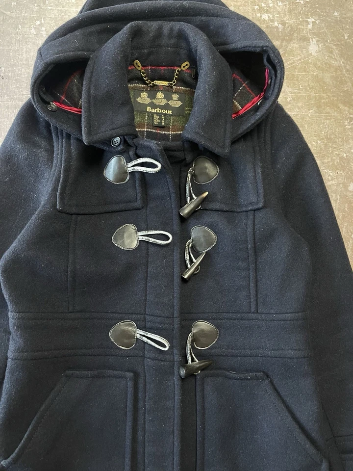 Abrigo Barbour Lana Moreton Lona Palanca Negro Tartán Forrado a Cuadros Talla 4 EE. UU. Mujeres Foto 2 de 4