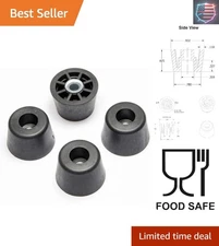 High-Quality Rubber Feet Bumpers - 4 Pack Extra Tall & Removable Metal Insert