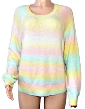Steve Madden BB Dakota Sweater Women's Ombre Stripe Sweater Size XL