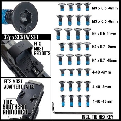 Mounting Screws for FN 509, XD-S OSP, VP9, Equalizer, SAR9, Honor Guard OR Slide