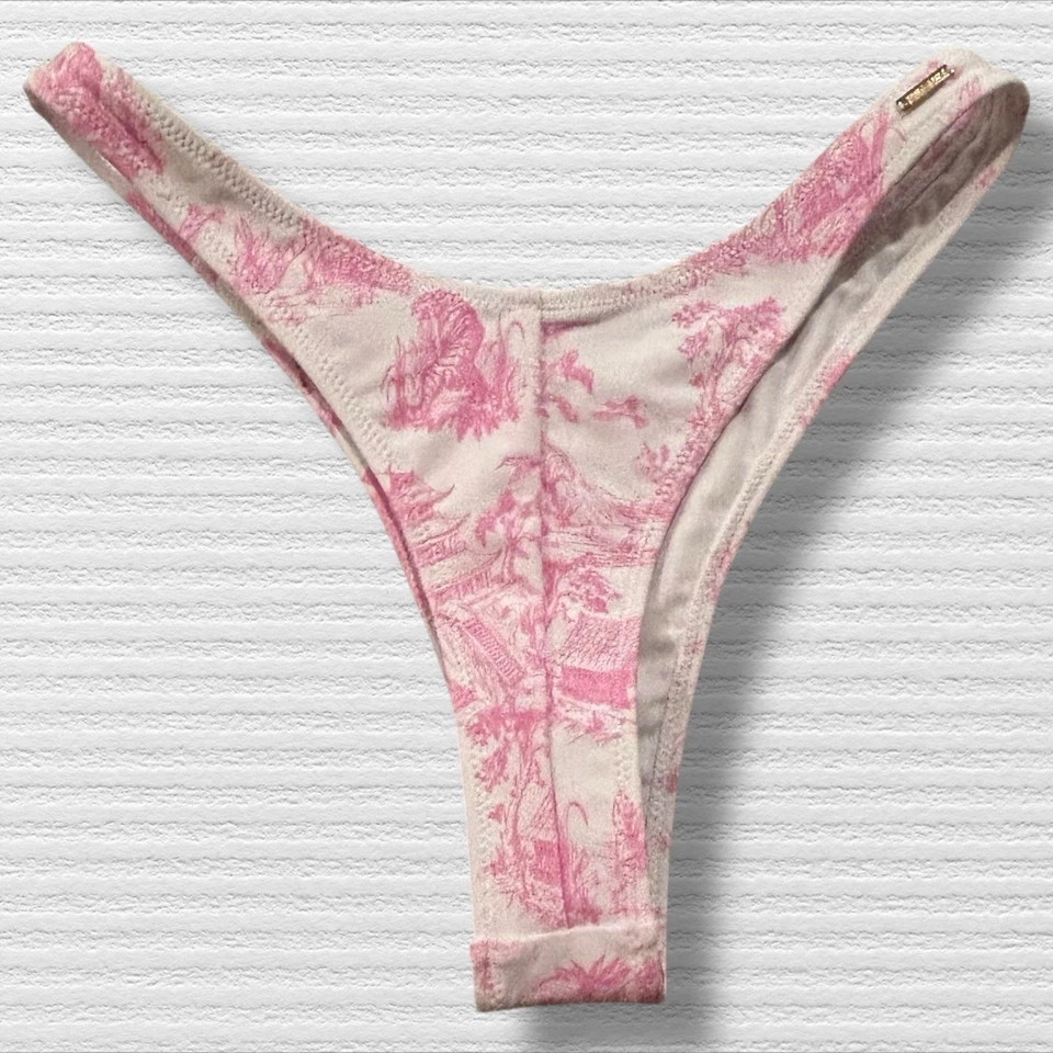 Parte inferior de bikini Belmont de natación de zorro blanco pequeño rosa prímula estampado de baño nueva con etiquetas Foto 4 de 4