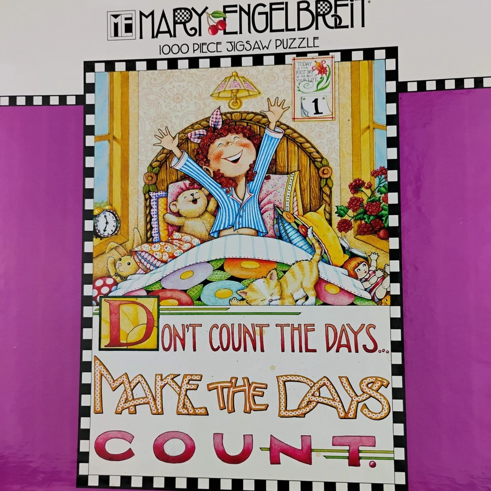 Mary Engelbreit DON'T COUNT THE DAYS MAKE THE DAYS COUNT 1,000 Pcs Jigsaw NEW - Image 2 of 4