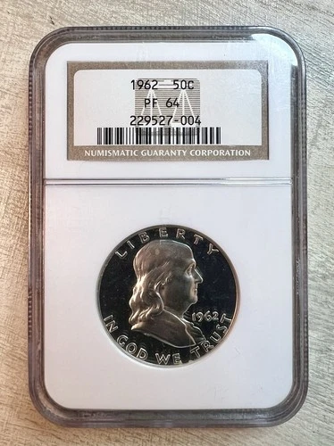 1962 Franklin Half Dollar NGC PF64 Silver | Great Eye Appeal | Cameo Look $1NR