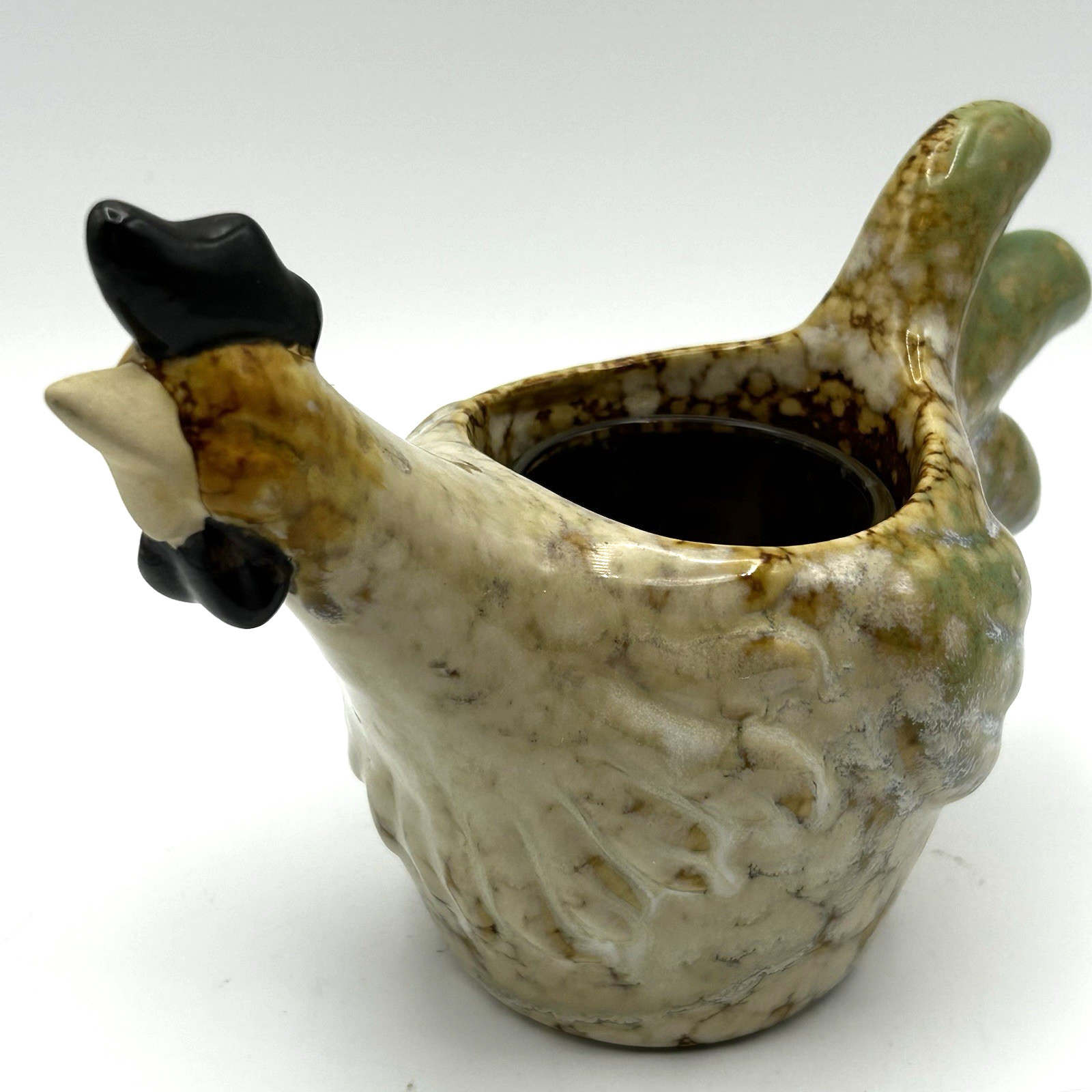 Yankee Candle Rooster Votive Holder Glazed Ceramic Hen Chicken Farmhouse Country