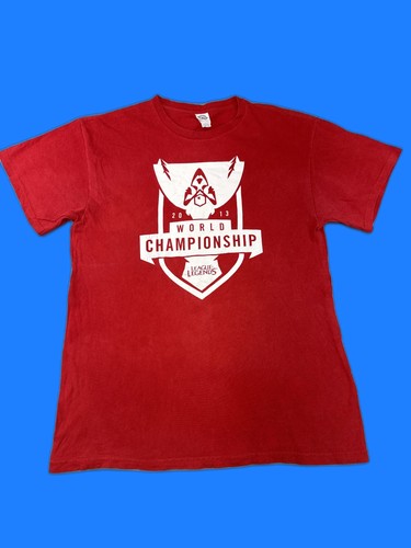 DELTA PRO WEIGHT League of Legends Graphic Tee L Red Cotton Short