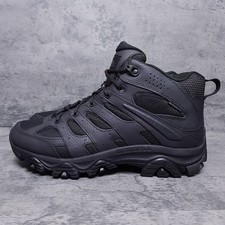MERRELL Moab 3 Mid Tactical Waterproof Boots Mens 11.5 Triple Black J003911