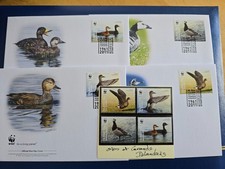 Timbre WWF Oies et Canards Islandais serie** et Les 4 FDC ref WWF 9