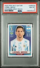 2022 PANINI FIFA WORLD CUP QATAR #ARG20 LIONEL MESSI ARGENTINA STICKERS PSA 8