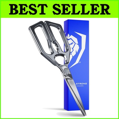 Japanese Stainless Steel Kitchen Shears - Heavy Duty, Ambidextrous & Versatile