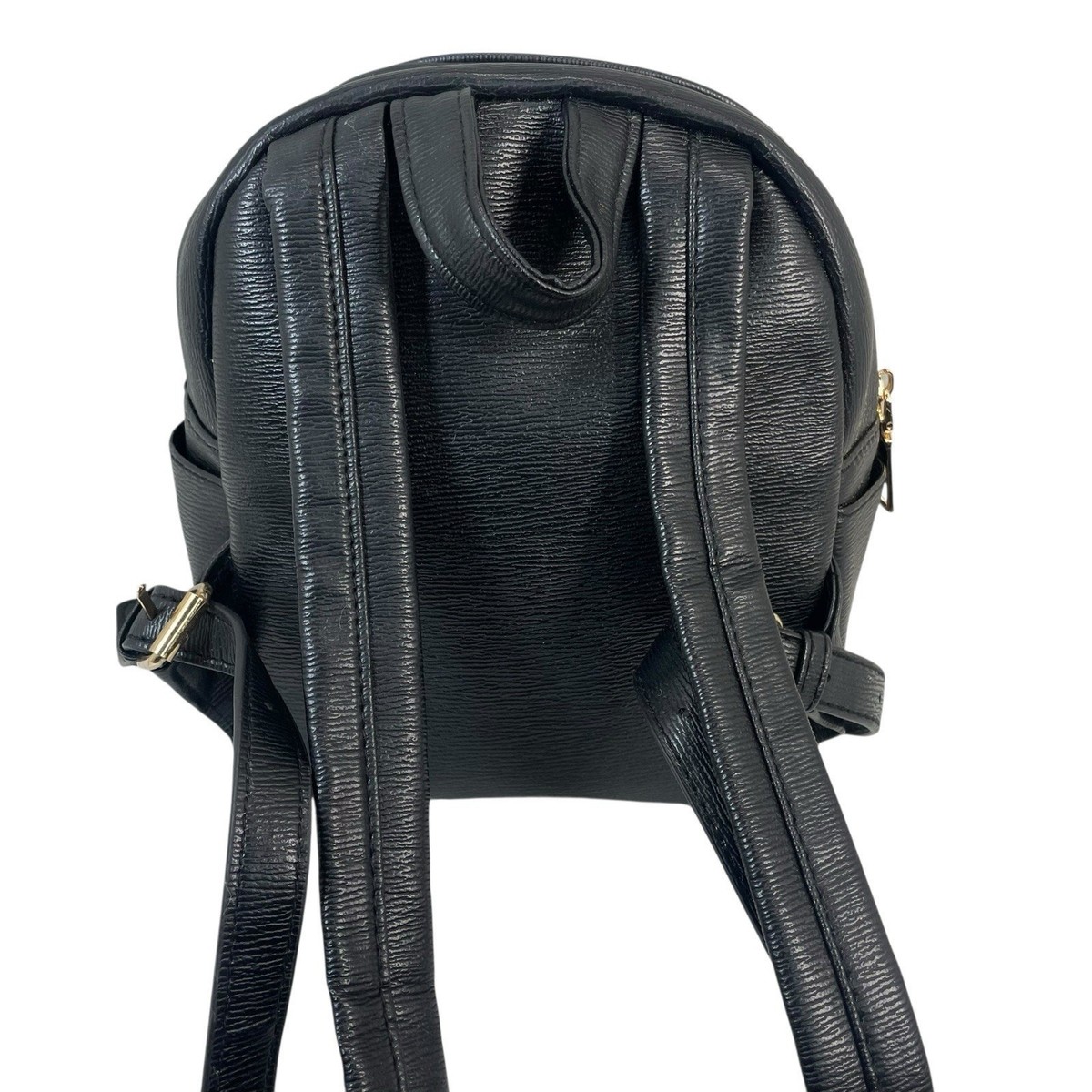 Bebe Gianna Black Mini Vegan Leather Backpack NWT Rer $109 NWOT BEBE Small Black Gianna Backpack Handbag Vegan Leather  main image 3