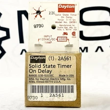 Dayton 2A561 Solid State Timer On-Delay 0.50–10 Sec 120V SPDT Plug-In Relay
