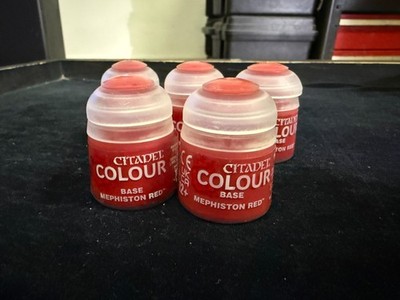 Games Workshop Citadel Color Base Mephiston Red x5 Lot Warhammer LOTR 40K Paint