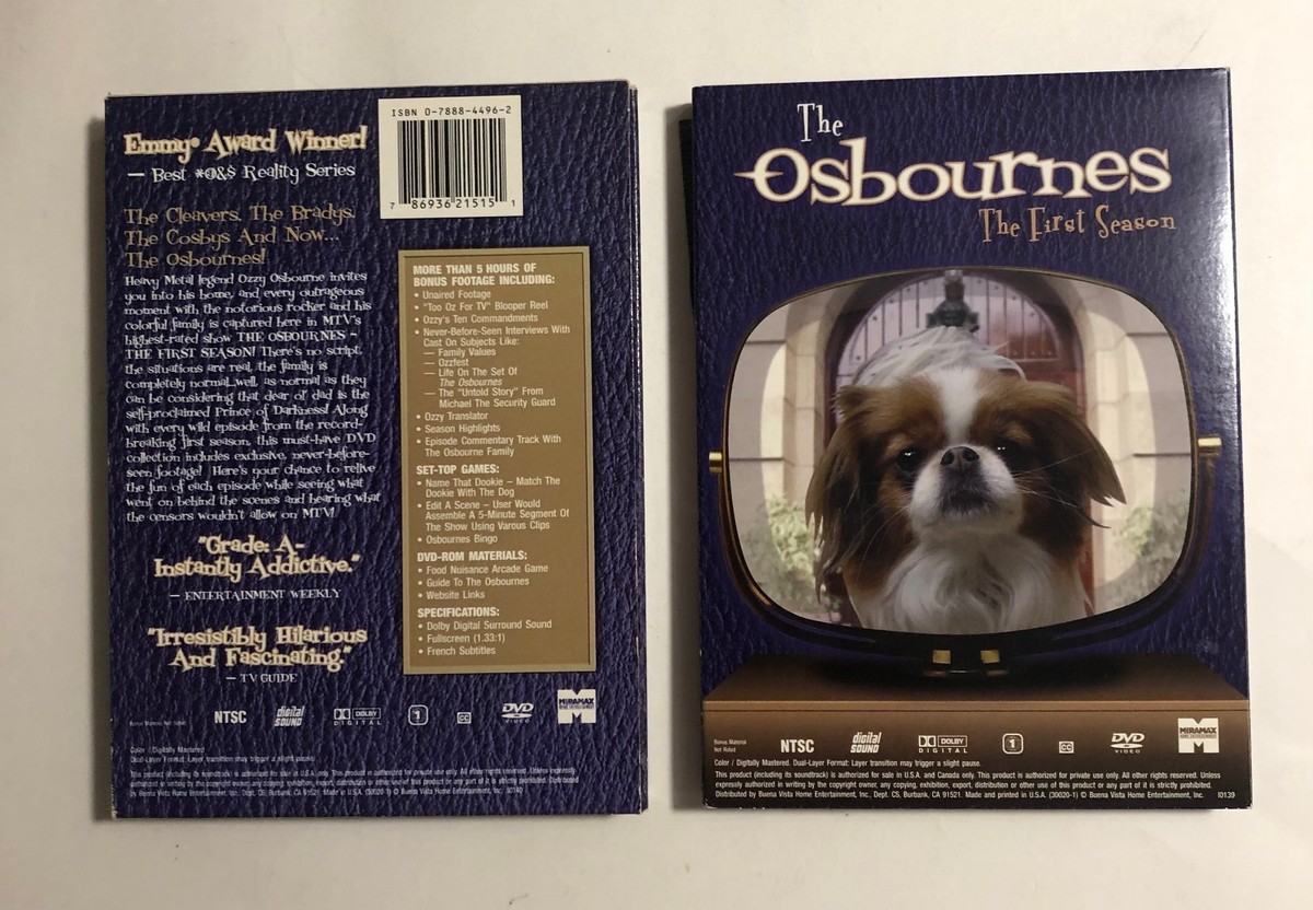 OSBOURNES The First Season DVD ( 2-Disc Set) Uncensored Ozzy