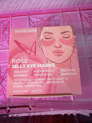 Skincare Rosé Jelly Under-Eye Masks 30pcs Rose+HA+Niacinamide 1.34oz