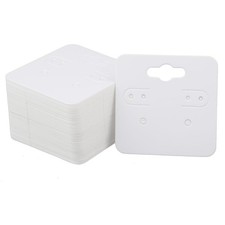 100pcs 2inch White Earring Holder,Cards Hanging Custom Earring Cards for Earr...
