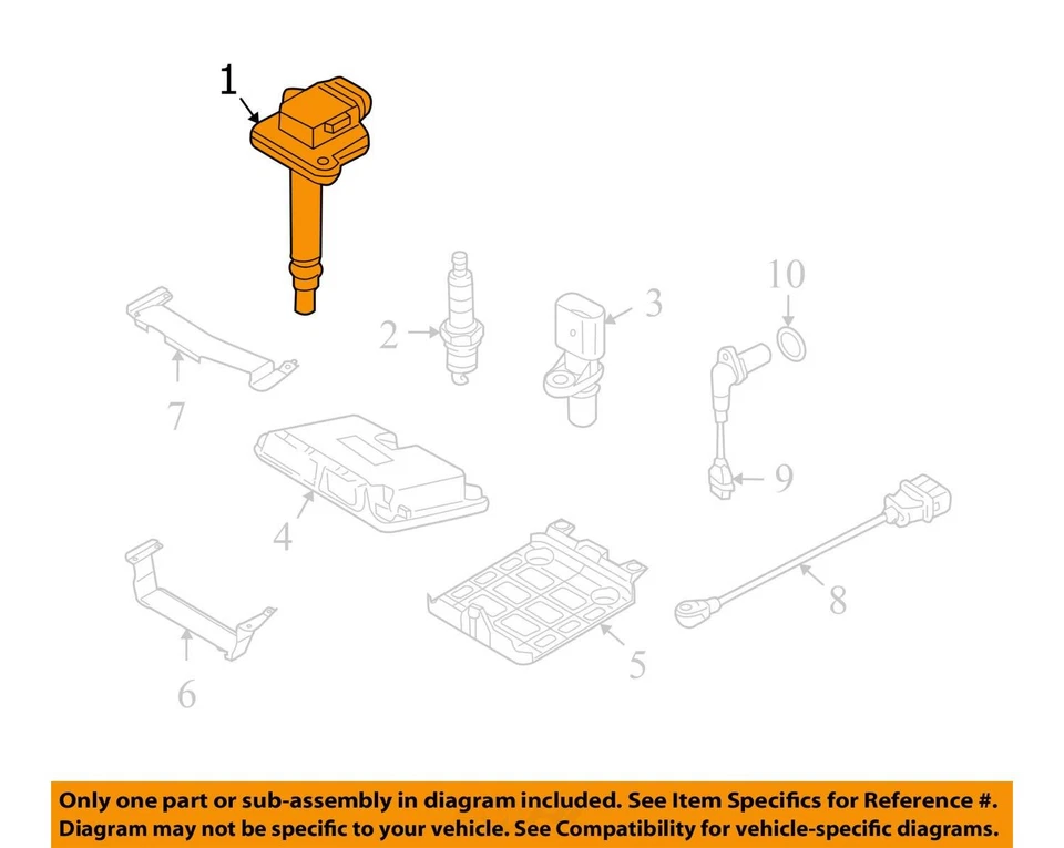 Audi A4 2005-2016 2,0 L ECS tuning paquetes de bobinas de encendido 4 piezas Foto 2 de 3