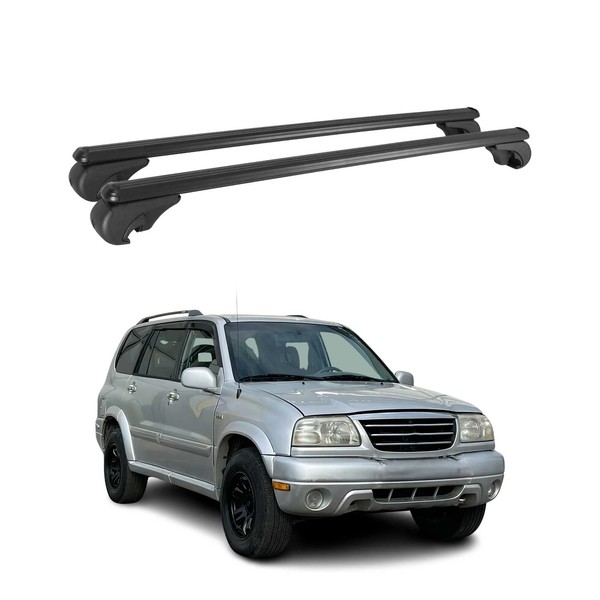 DachträGer FüR Suzuki Grand Vitara 1998-2005 GepäCkträGer Aluminium Schwarz 2X-image