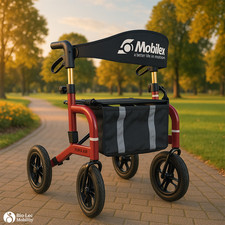 All Terrain Mobilex Puma Air Rollator | Outdoor Walker with Big Wheels & Seat