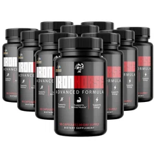 Iron Horse- Bodybuilding & Men's Health Support- 10 Bottles- 900 Capsules