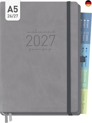 Häfft  Chäff-Timer Deluxe A5 Kalender 2026/2027  Grey Edition  Buchkalender, Ter