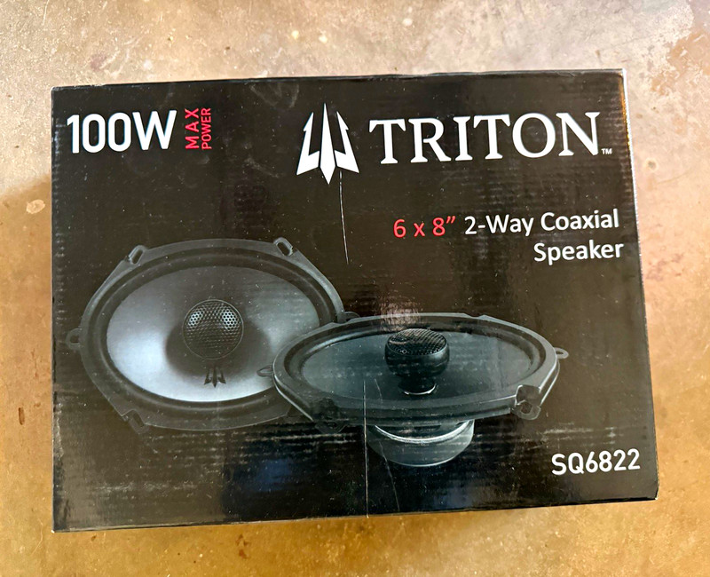 TRITON SQ6822 6 x 8 in 2-Way Coaxial Car Speakers 100W RMS Power