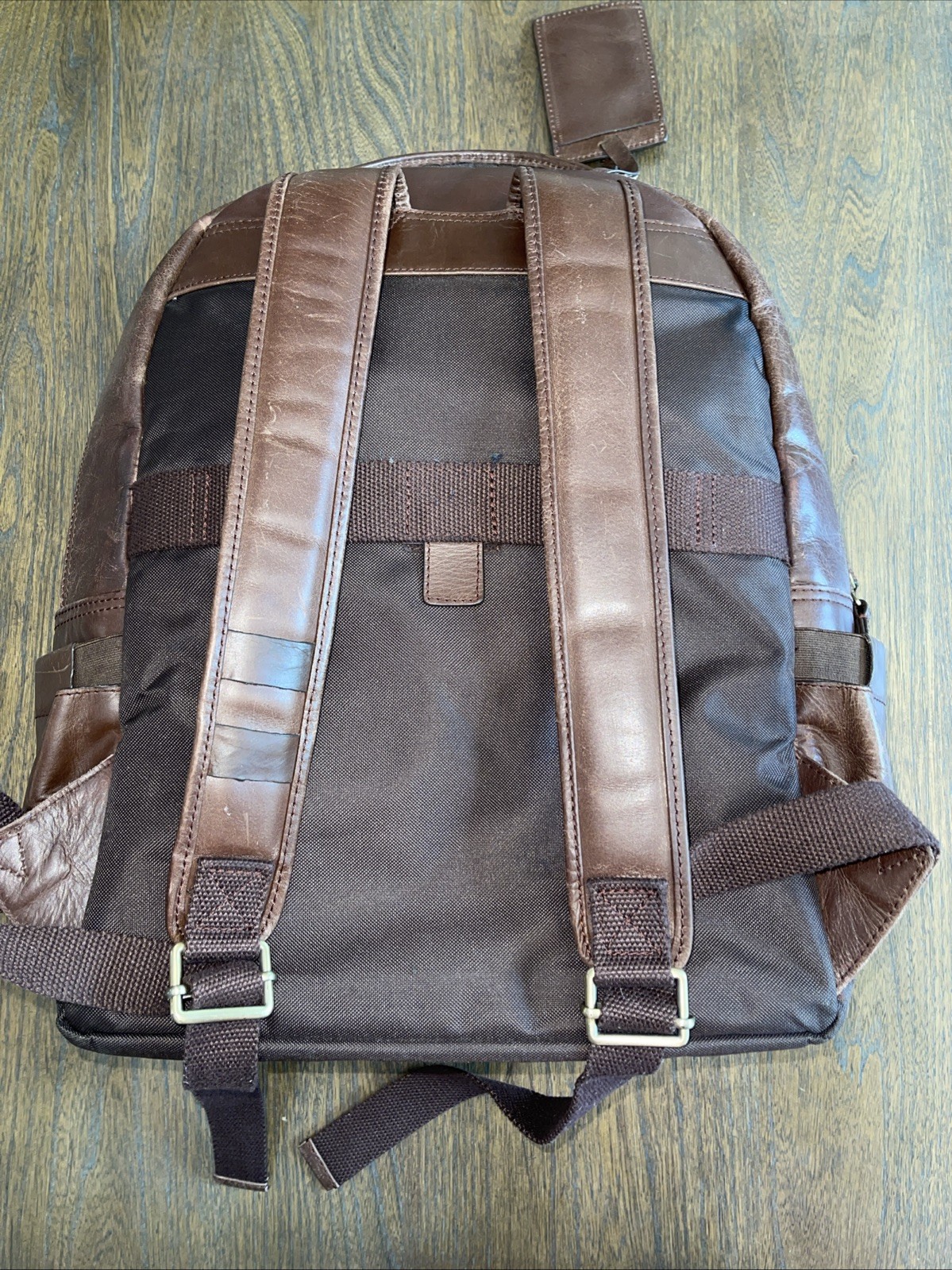 100% Leather Backpack Padded Computer Compartment… - image 6
