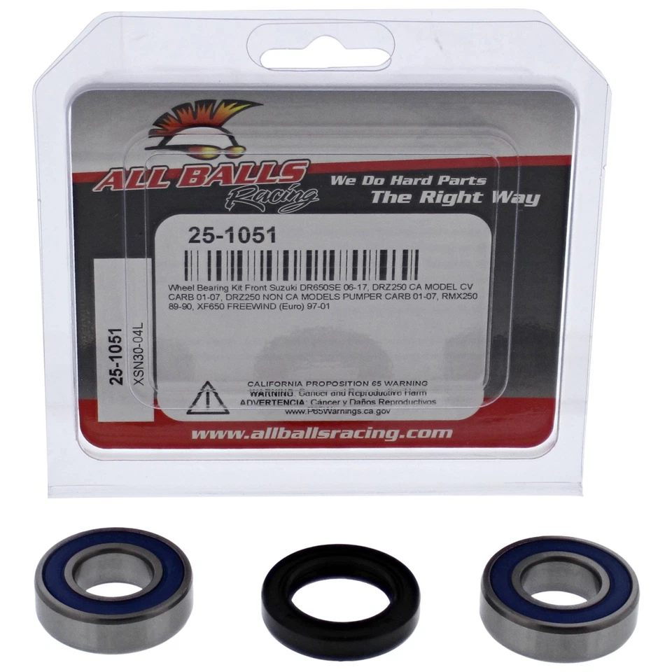 All Balls Racing Wheel Bearing Kit 25-1051 For Suzuki DR 650 SE 06-16 Foto 3 de 4