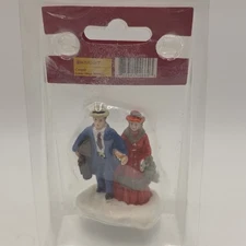 Crosslight Walking Couple Christmas Holliday Village Accessory Decor Collectible