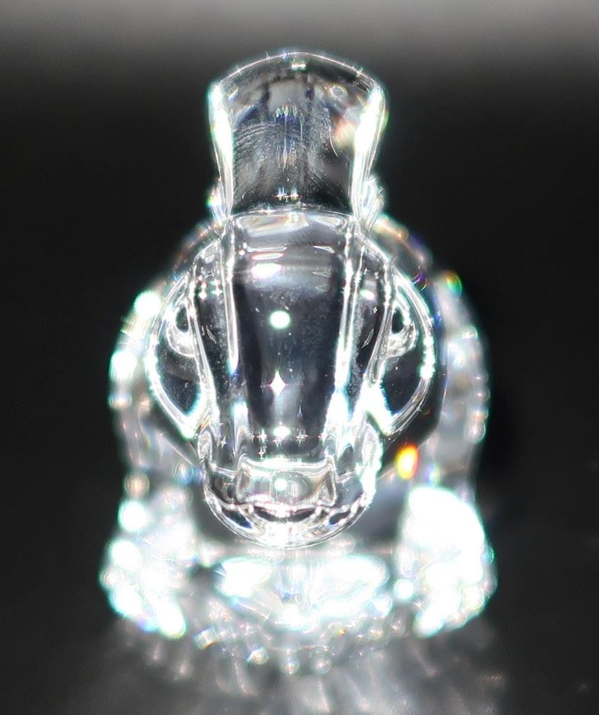 Stueben Glass #5543 HARE LE 1000/1300 Hand Cooler, Paperweight, Rabbit, Bunny 3"