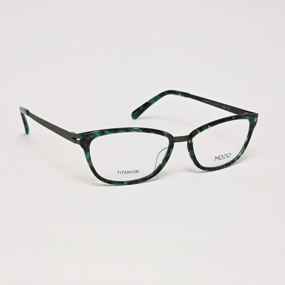 Gafas ovaladas de titanio ultraligeras para mujer MODO 4500 en verde tortuga | 49 mm Foto 3 de 4