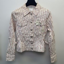 Christian Dior 4P12022501 Trotter Denim Jacket 38 Pink / White Good Condition