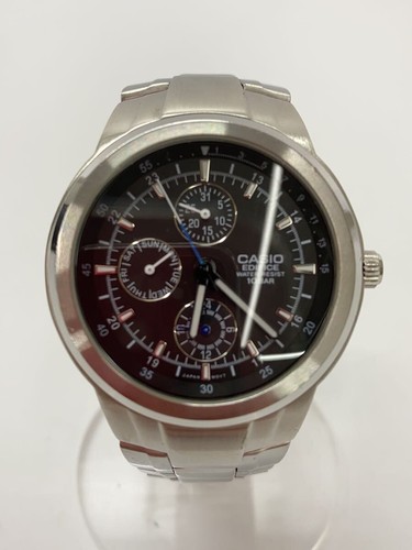 CASIO Quartz Wristwatch EDIFICE Analog Stainless BLK SLV SS | eBay