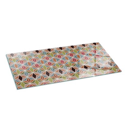 Glasplatte Für Kaminofen Mit Hitzeschutz Polygonale Muster im Netz 125x50 cm