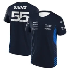 Carlos Sainz #55 Williams Racing Motorsport  AOP Shir for Fans S-5XL