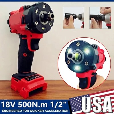 Milwaukee 1/2'' Brushless Impact Wrench 500Nm Cordless Driver 18V 4 Speed Tool