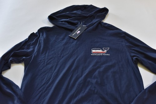 Camiseta con capucha azul Vinyard Vines para hombre - tema América talla M - Imagen 3 de 4