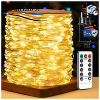 LED Lichterkette 1000 Leds 100M Warmweiß Wasserdicht Mit Fernbedienung 8 Modi