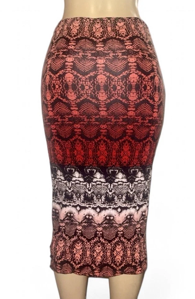 Saia Maxi Lápis Jeans By Buffalo Estampa de Pele de Cobra Tamanho Grande - Imagem 2 de 4