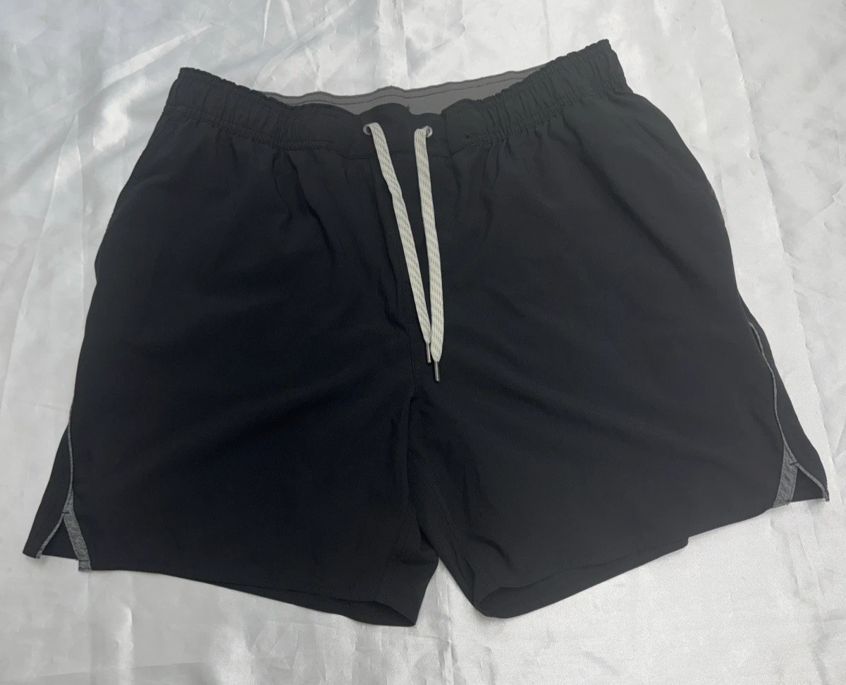 VUORI Shorts Men's XL Black Athletic Drawstring 6" Inseam